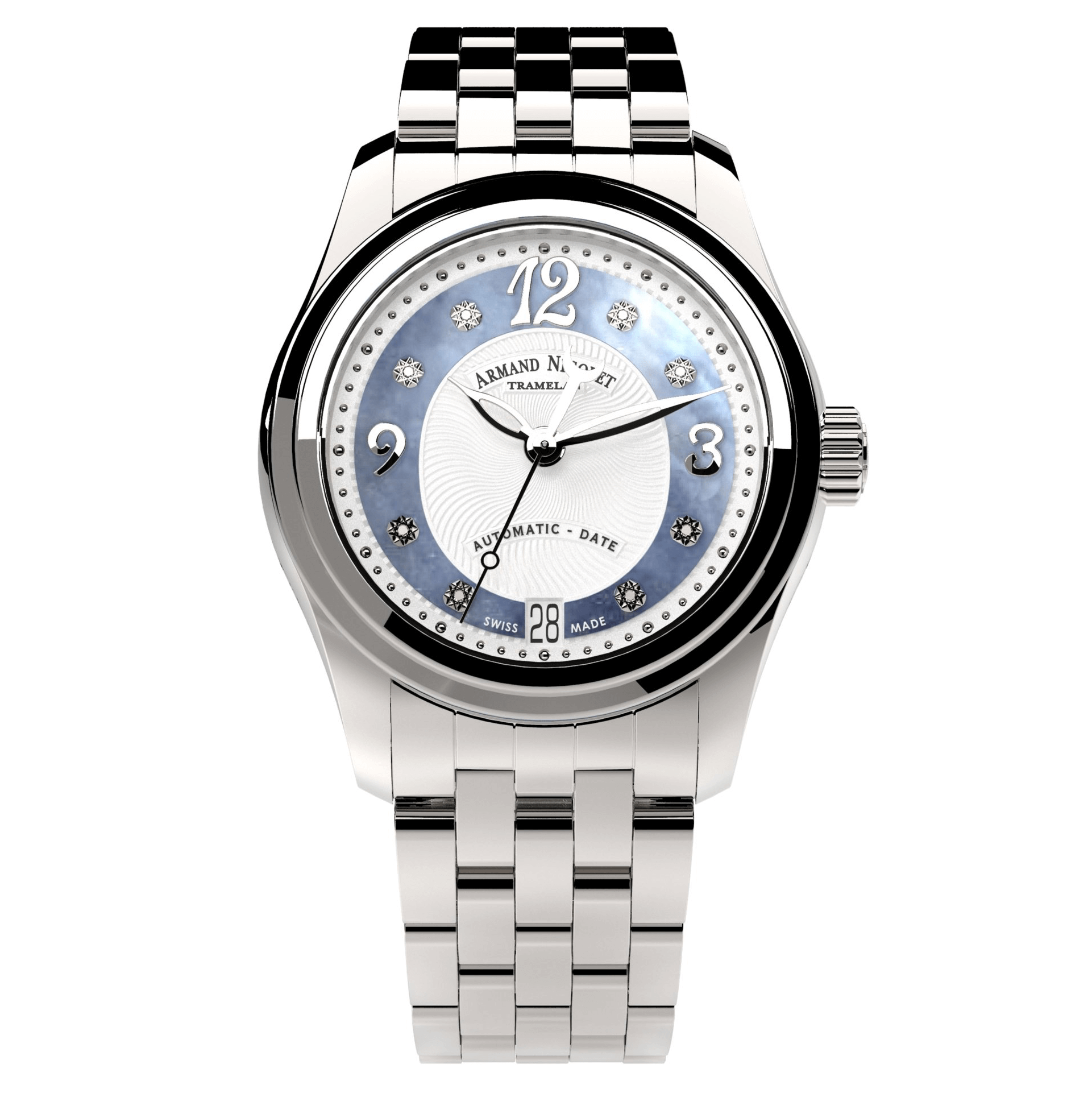 Armand Nicolet Ladies Watch M03-3 Stainless Steel Blue