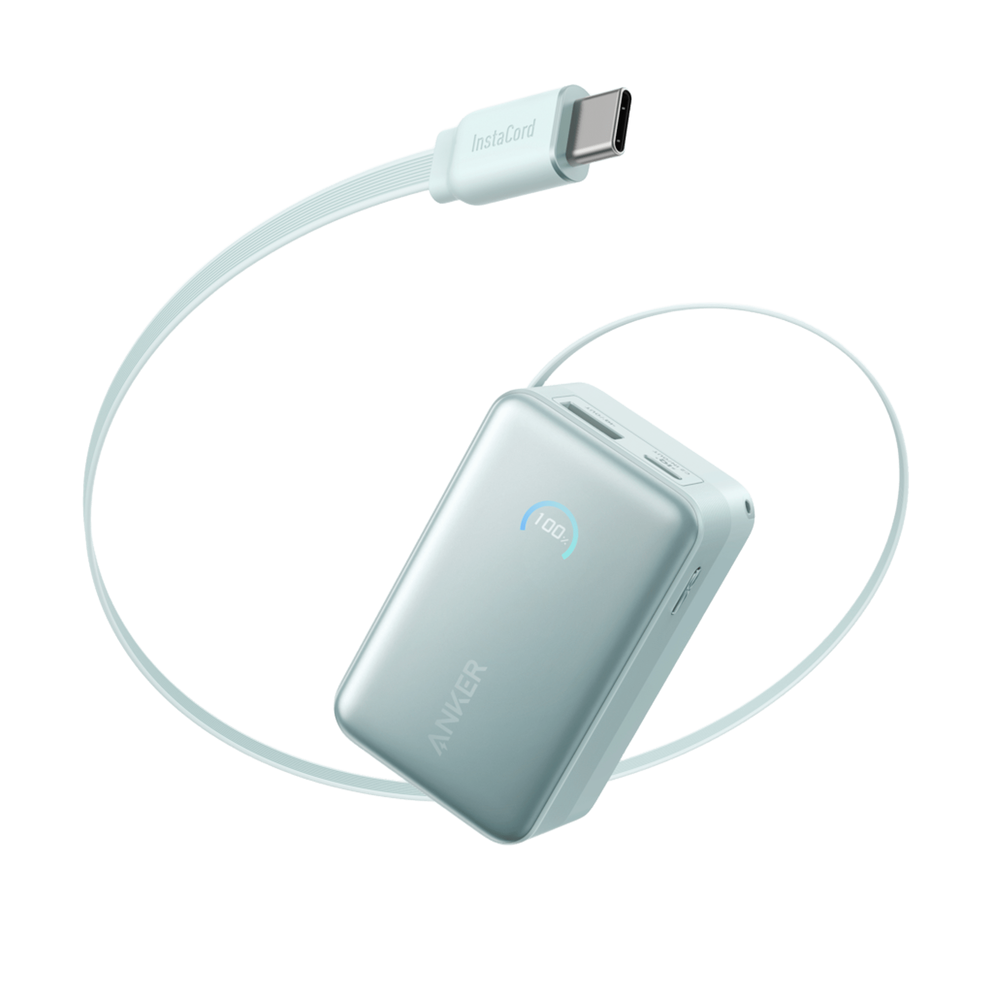 Anker Nano Power Bank (10K, 45W, Built-In Retractable USB-C Cable) | Customizable
