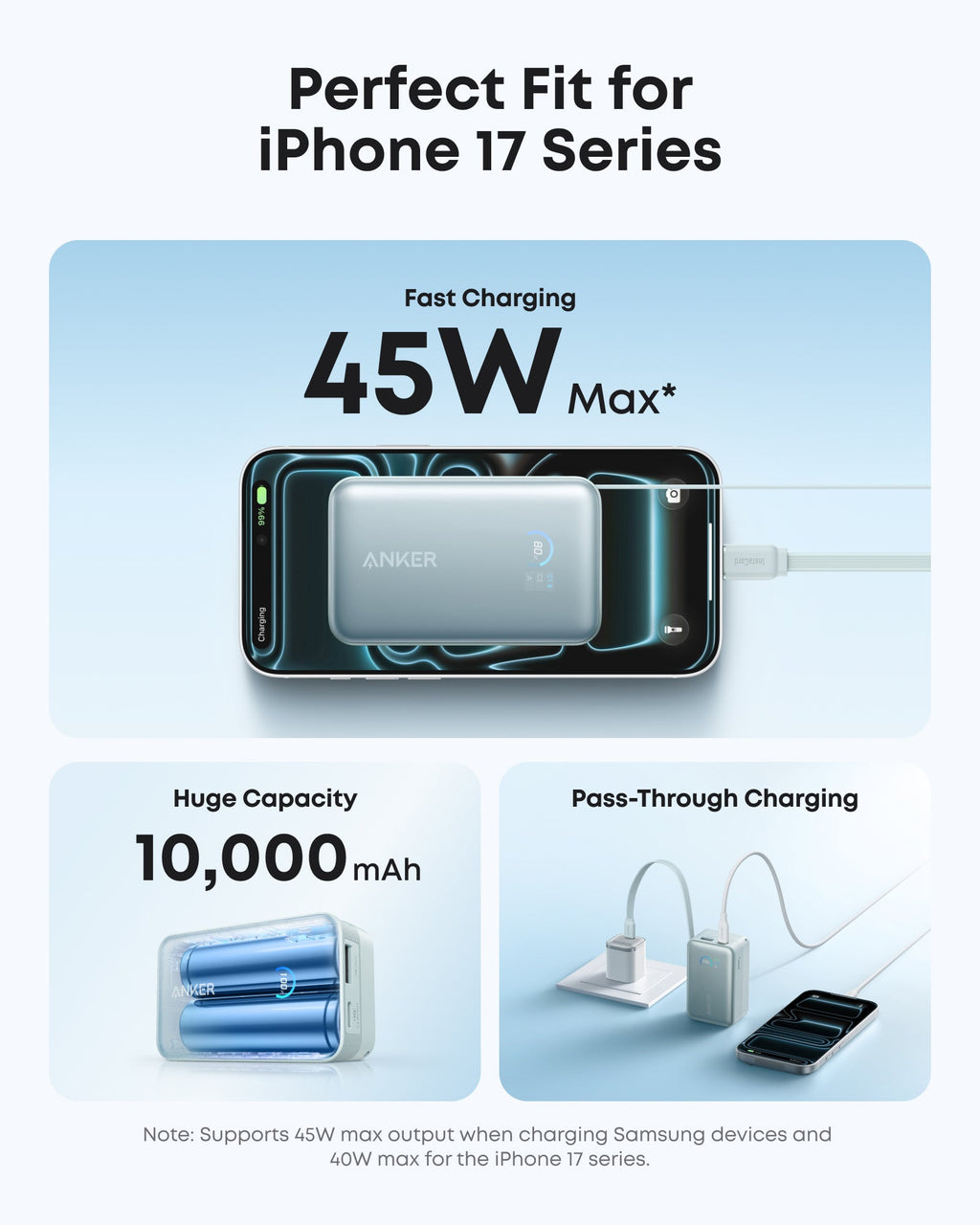 Anker Nano Power Bank (10K, 45W, Built-In Retractable USB-C Cable) | Customizable
