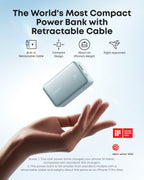 Anker Nano Power Bank (10K, 45W, Built-In Retractable USB-C Cable) | Customizable