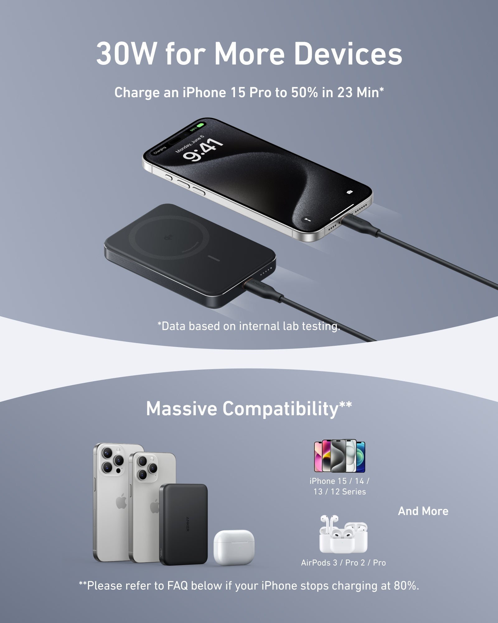 Anker MagGo Power Bank (10K, Slim)  | 2-Pack