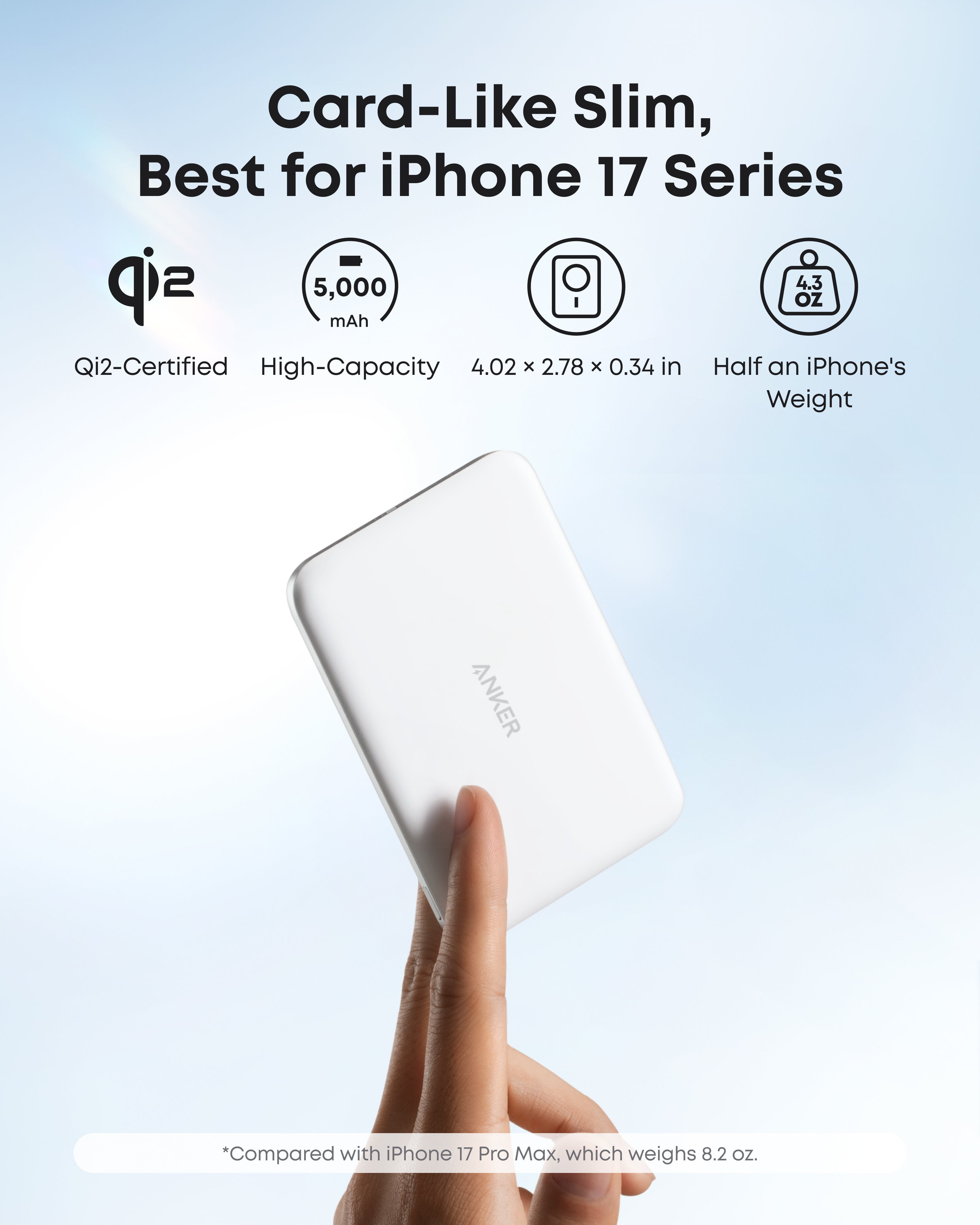 Anker Nano Power Bank (5K, MagGo, Slim, 2-Pack)