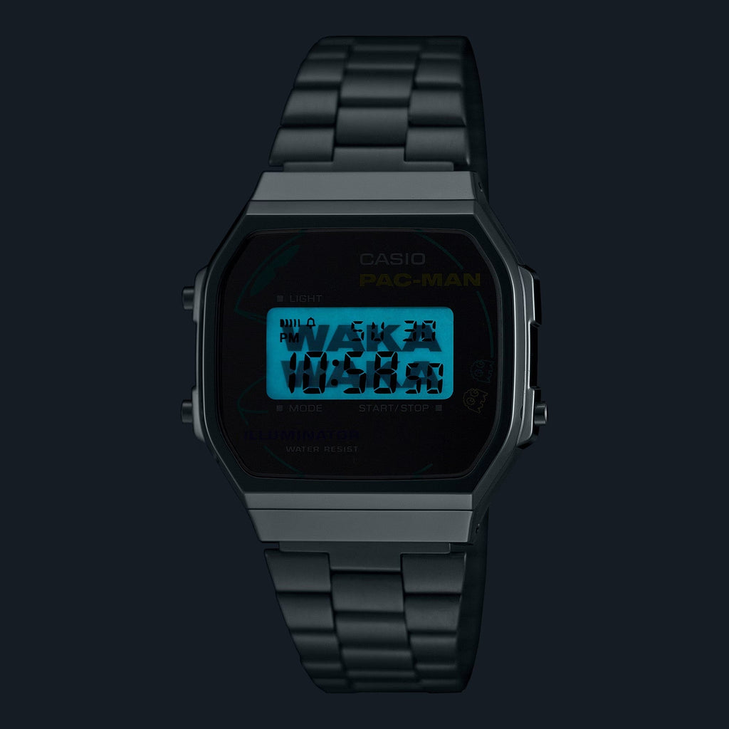 Casio Unisex Digital Watch 36mm Vintage PAC-MAN Silver
