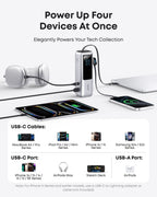 Anker Laptop Power Bank (25K, 165W, Built-In and Retractable Cables) and Anker USB-C to USB-C Cable (6 ft, 240W, Upcycled-Braided)