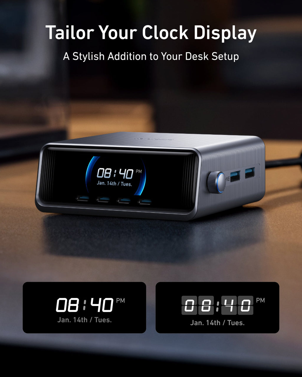 Anker Prime Charger (250W, 6 Ports, GaNPrime) with USB-C to USB-C Cable (240W)