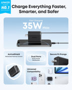 Anker MagGo Power Bank (10K, 35W, For Apple Watch) and Anker Nano Charger (35W, Built-In Retractable USB-C Cable)
