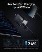Anker Prime 67W GaN Wall Charger (3 Ports) 2-Pack