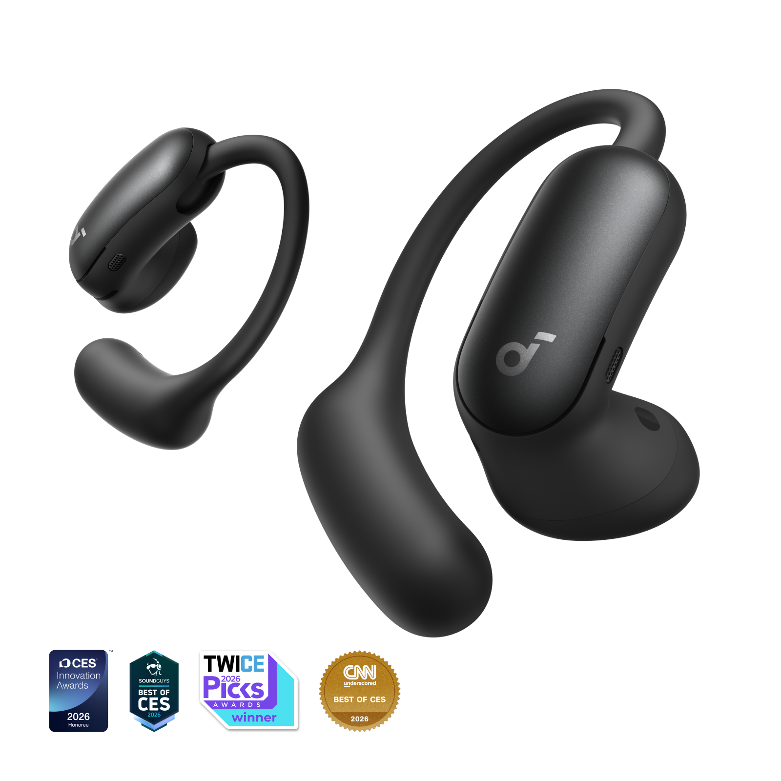 AeroFit 2 Pro Dual-Form Earbuds with Open-Ear and Active Noise Cancellation Form