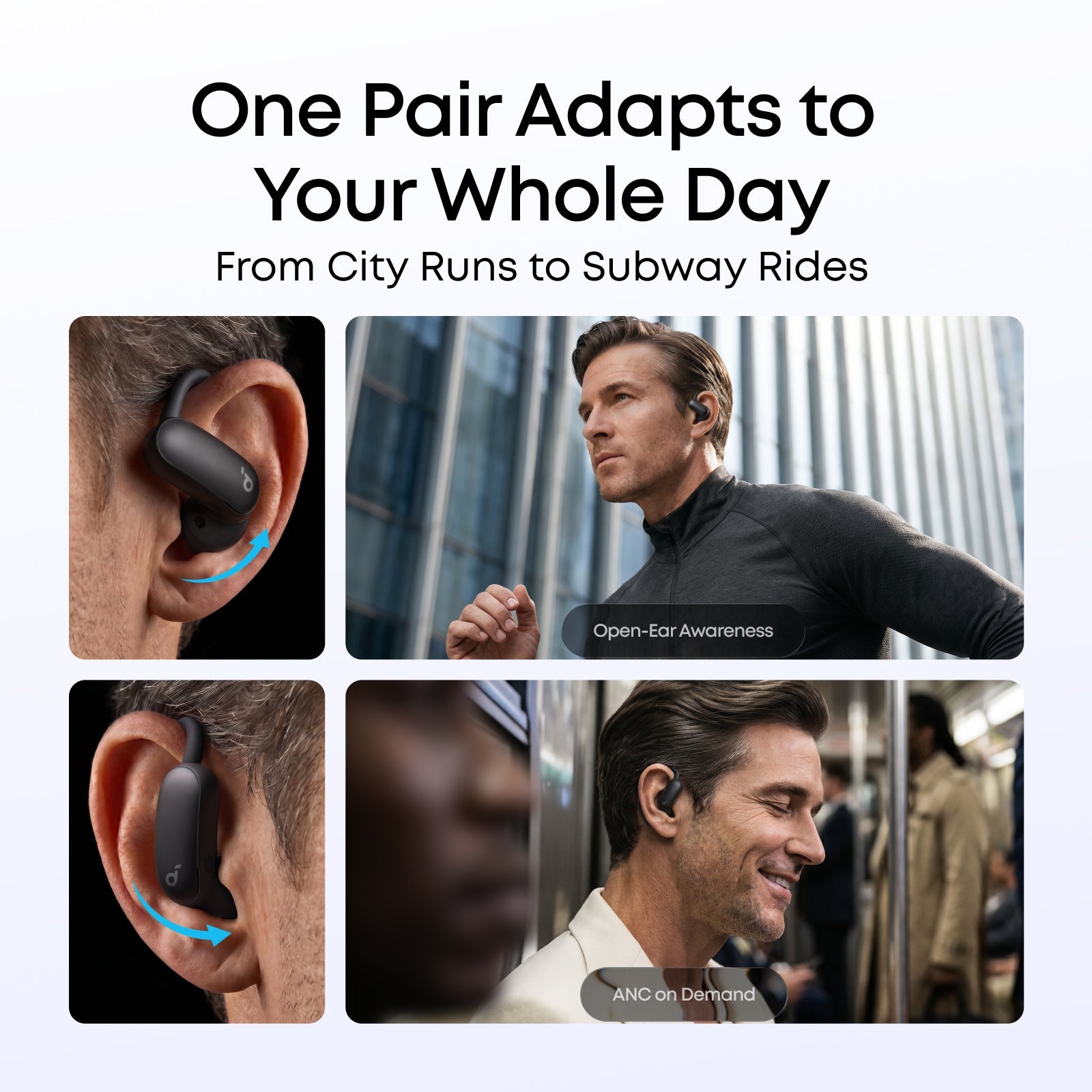 AeroFit 2 Pro｜2-in-1 Earbuds that Switch Between Open-Ear and ANC Modes