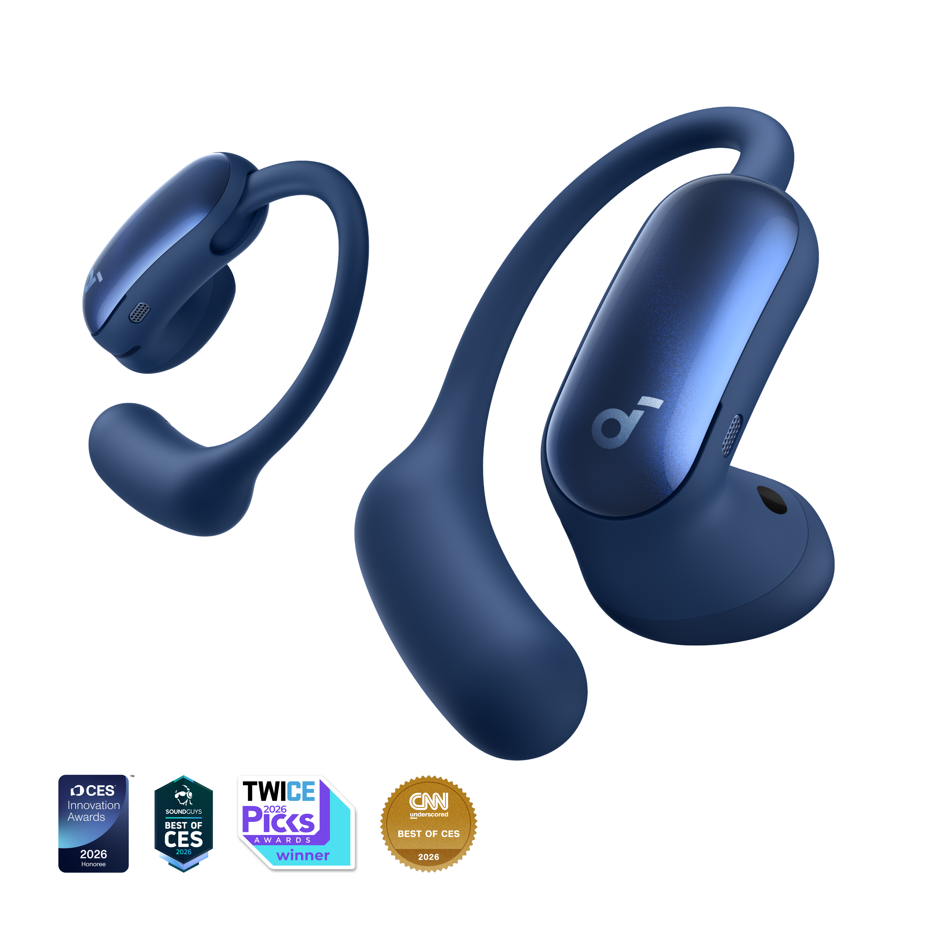 AeroFit 2 Pro Dual-Form Earbuds with Open-Ear and Active Noise Cancellation Form