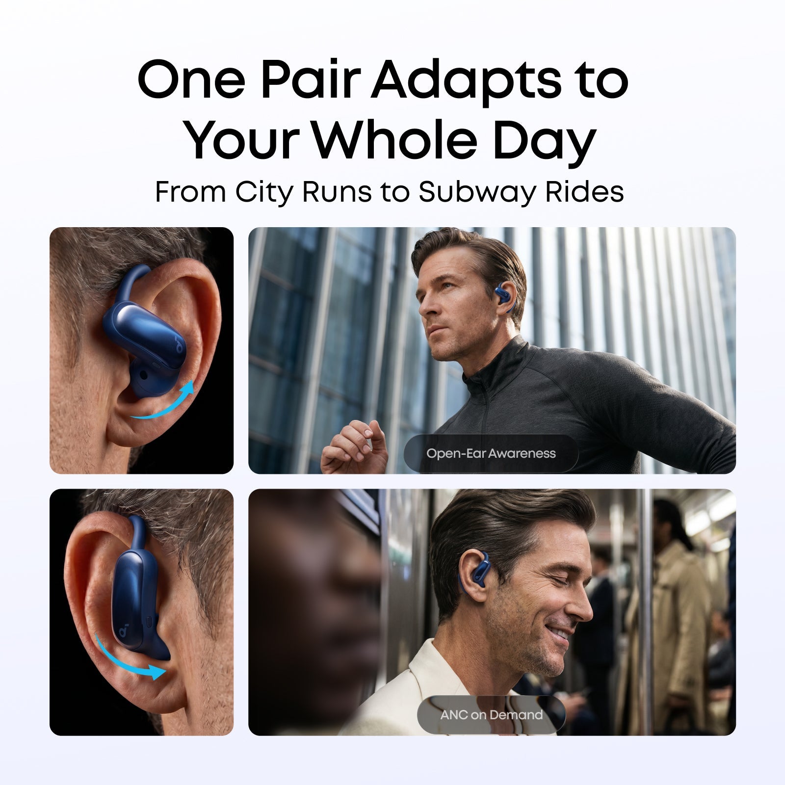 AeroFit 2 Pro｜2-in-1 Earbuds that Switch Between Open-Ear and ANC Modes
