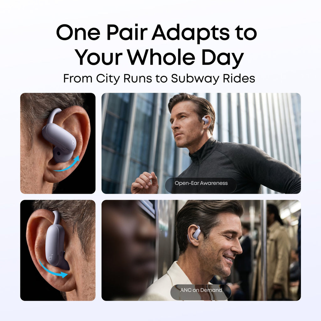 AeroFit 2 Pro｜2-in-1 Earbuds that Switch Between Open-Ear and ANC Modes