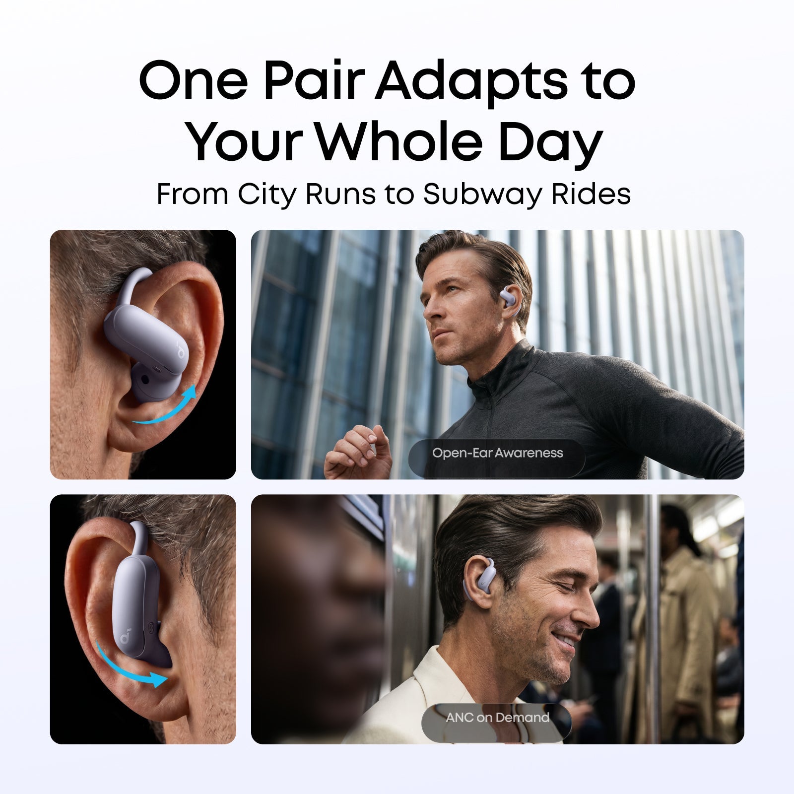 AeroFit 2 Pro｜2-in-1 Earbuds that Switch Between Open-Ear and ANC Modes