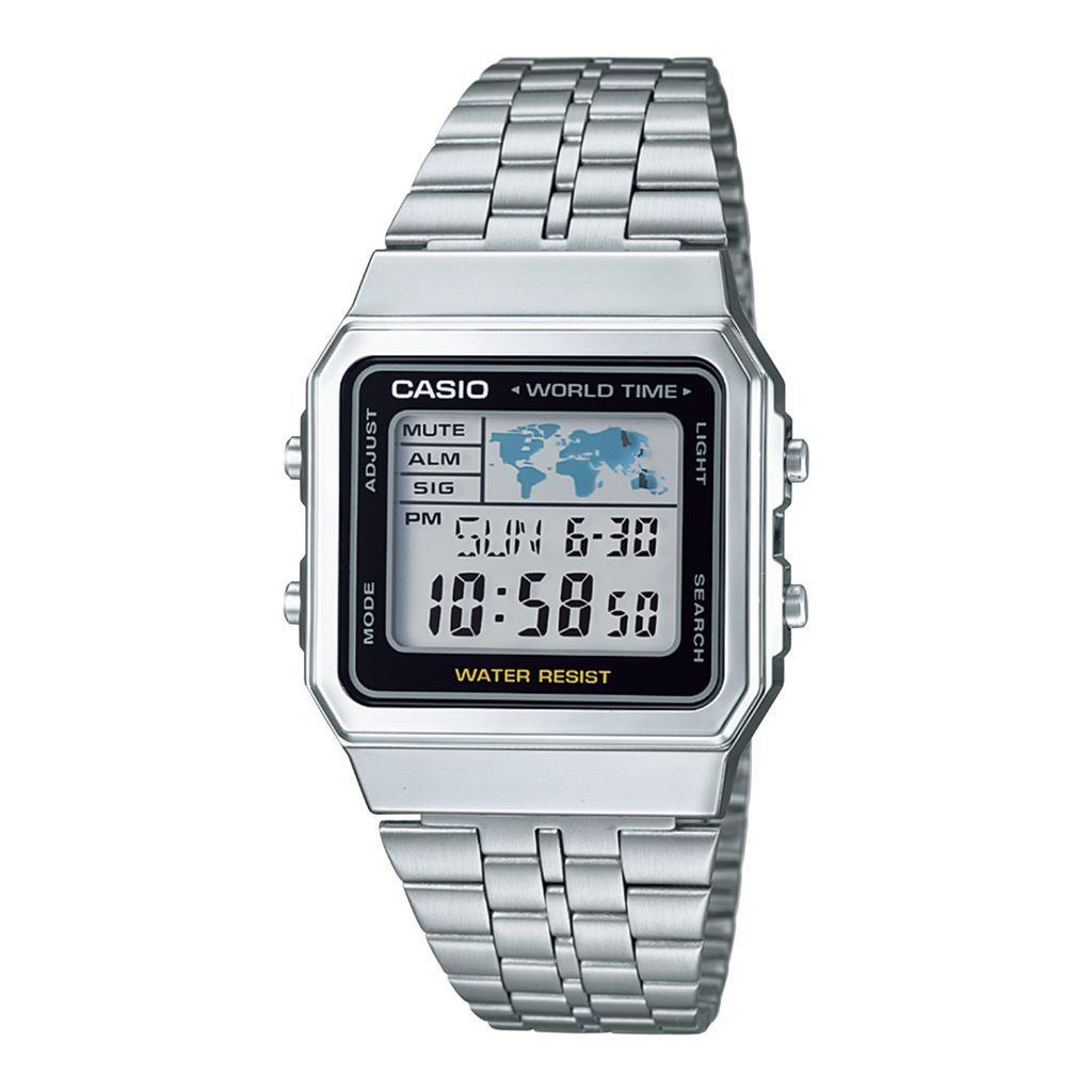 Casio Vintage Silver Digital Unisex Watch