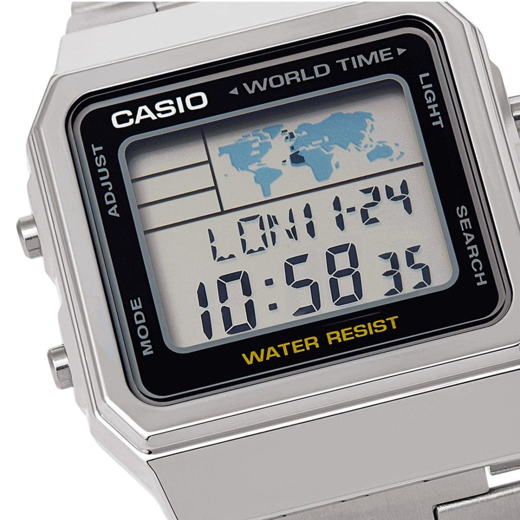 Casio Vintage Silver Digital Unisex Watch