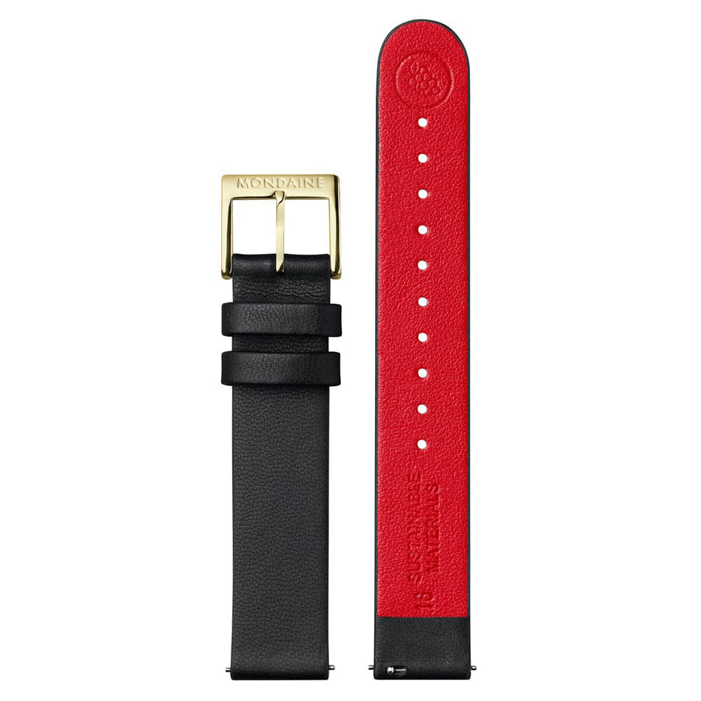 Mondaine Ladies' White Classic 30mm Gold Watch