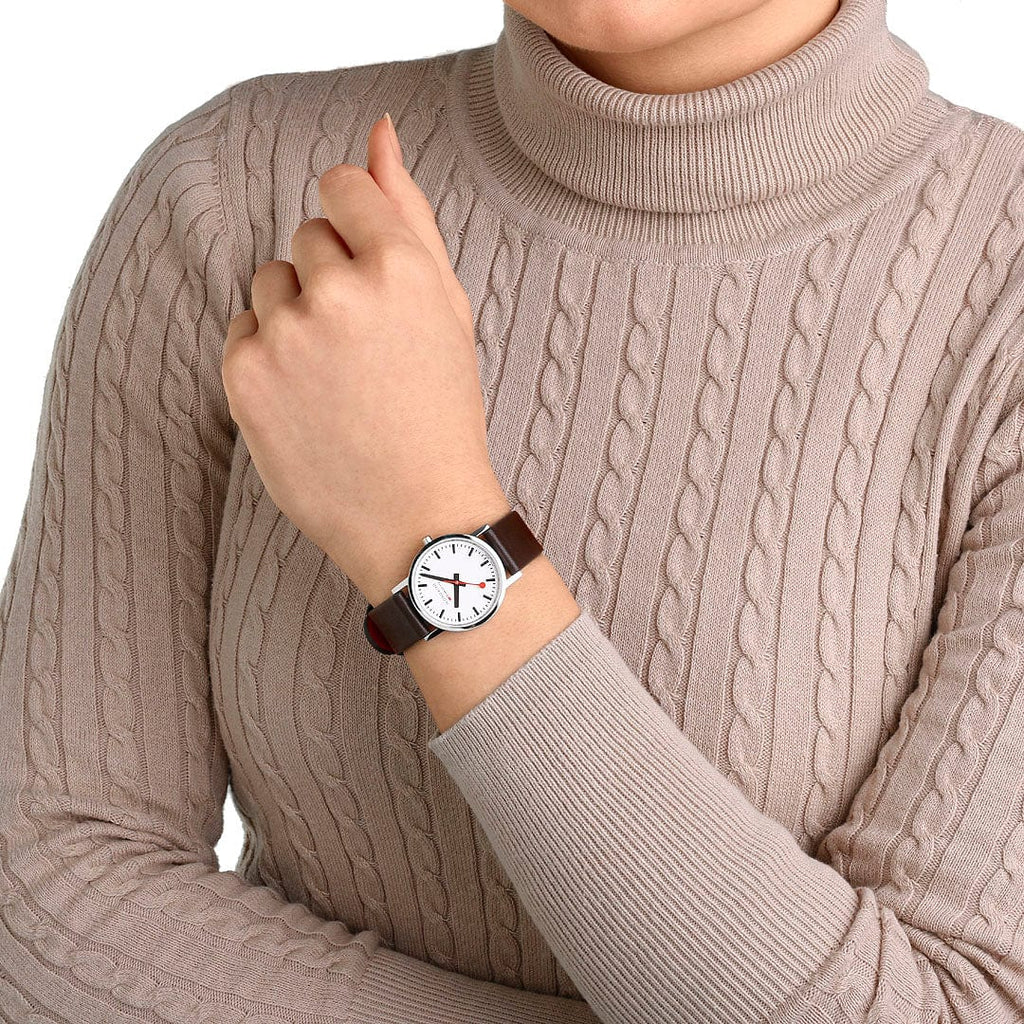 Mondaine Ladies' White Classic 30mm Watch