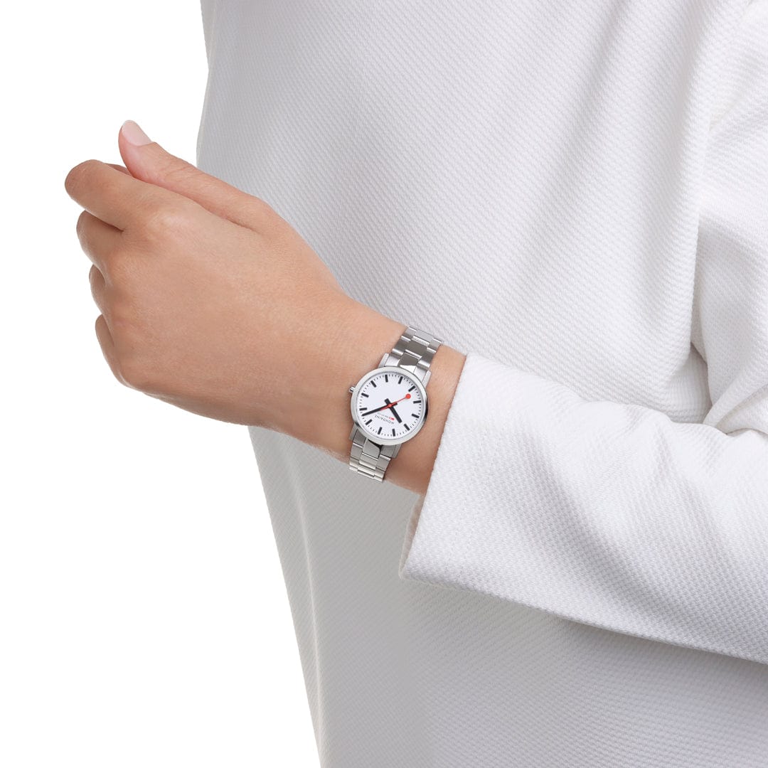 Mondaine Ladies' White Classic 30mm Watch