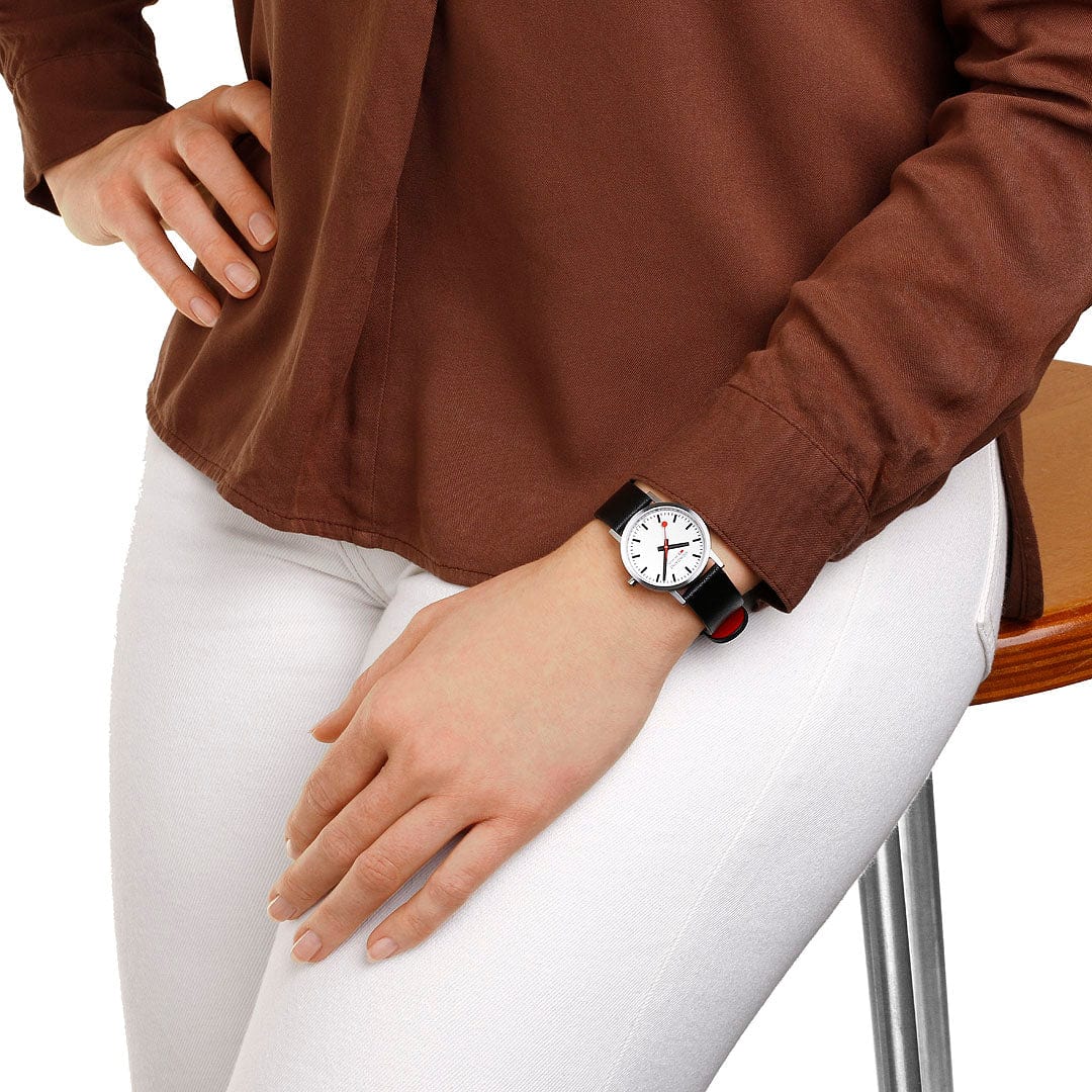 Mondaine Ladies' White Classic 30mm Watch
