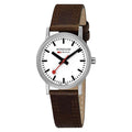 Mondaine Ladies Watch Classic White Brown