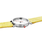 Mondaine Ladies Watch Classic White Modern Yellow