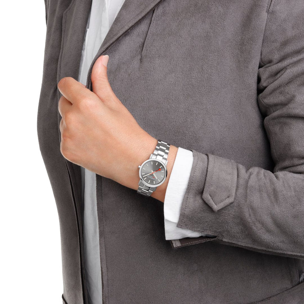 Mondaine Ladies' Grey Classic 30mm Watch