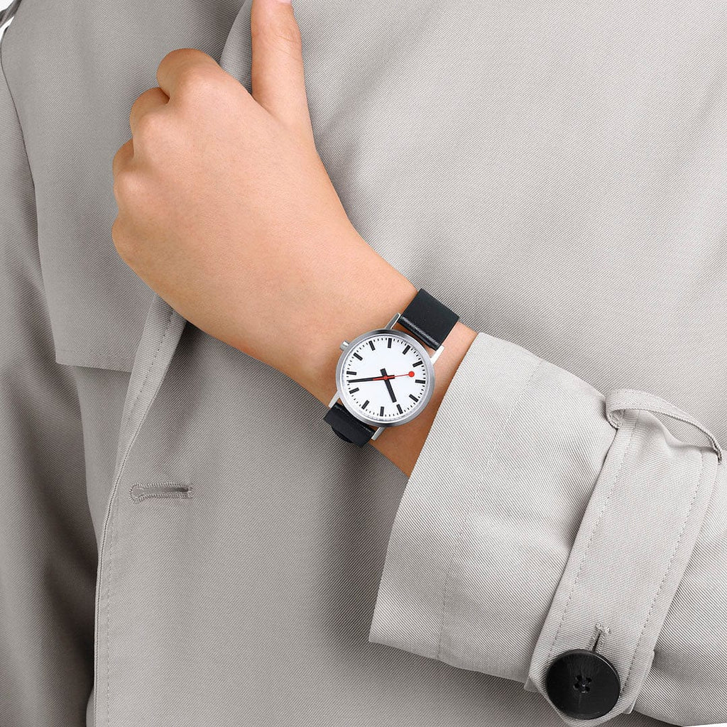 Mondaine Women's White Classic Pure 36mm Watch