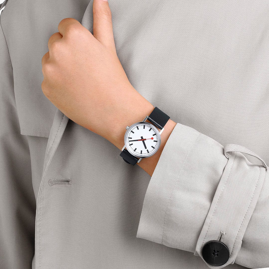 Mondaine Women's White Classic Pure 36mm Watch