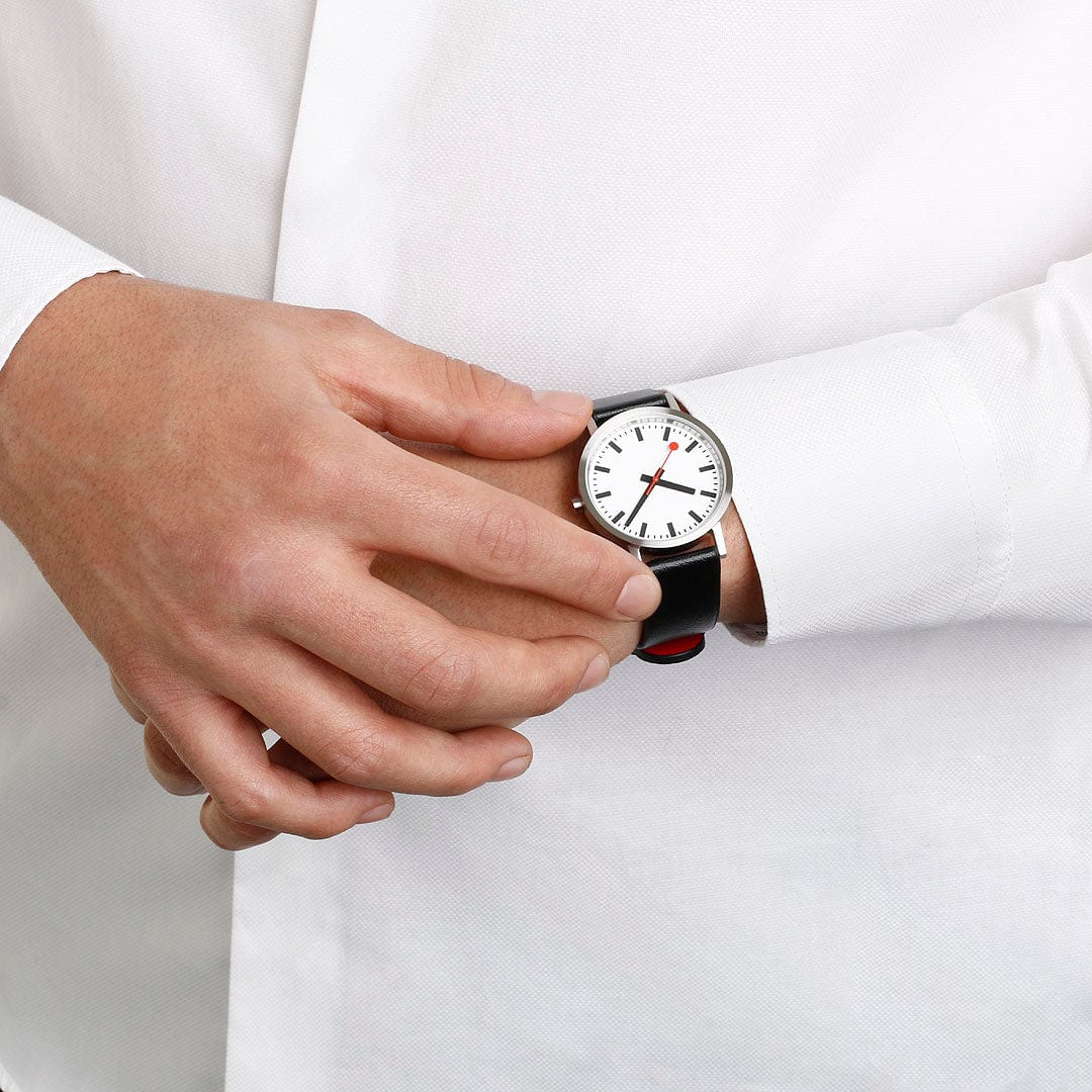 Mondaine Women's White Classic Pure 36mm Watch