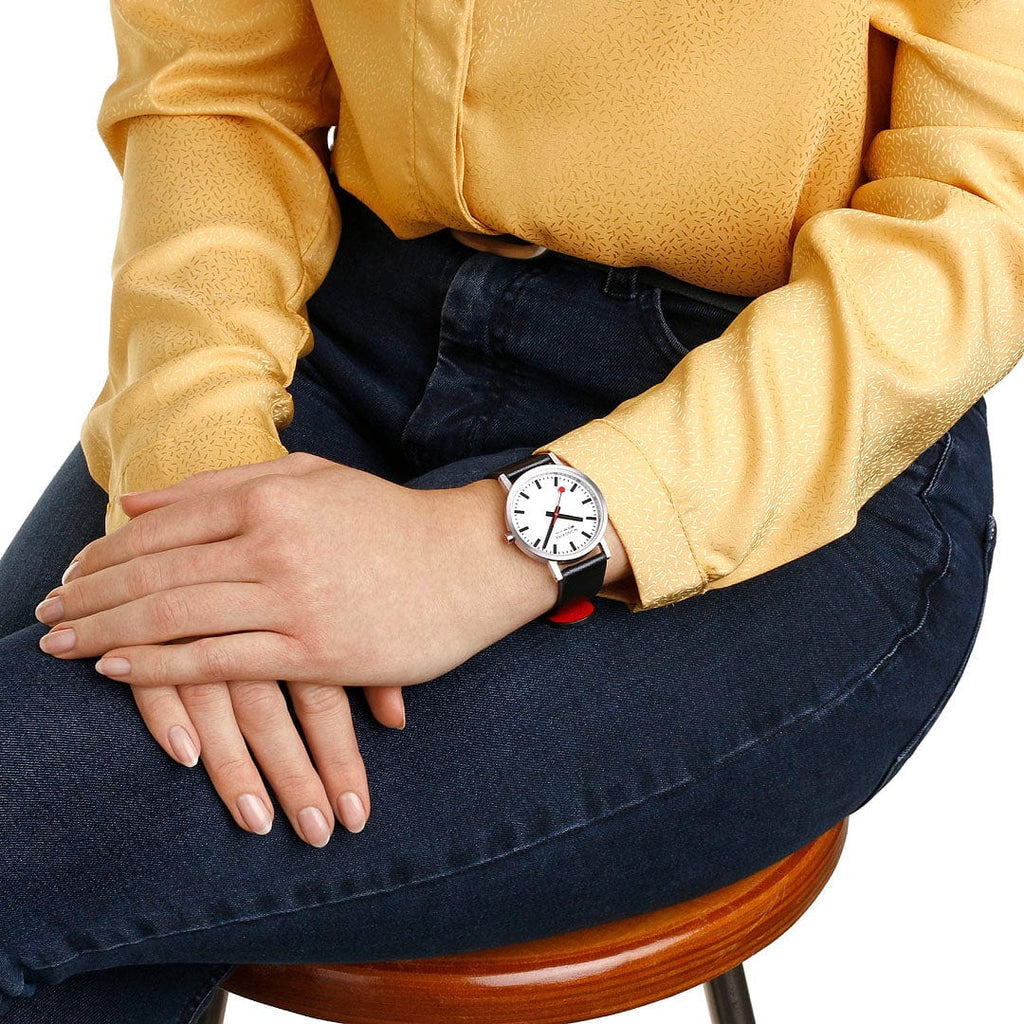Mondaine Ladies' White Classic 36mm Watch