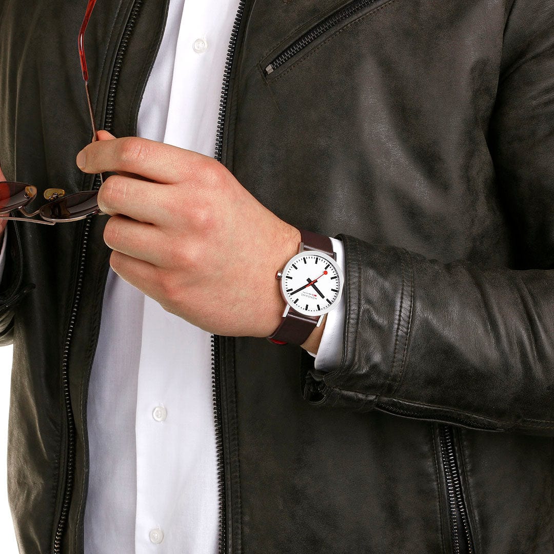 Mondaine Men’s Watch 40mm Classic Brown White