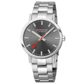 Mondaine Unisex Grey Classic 40mm Watch