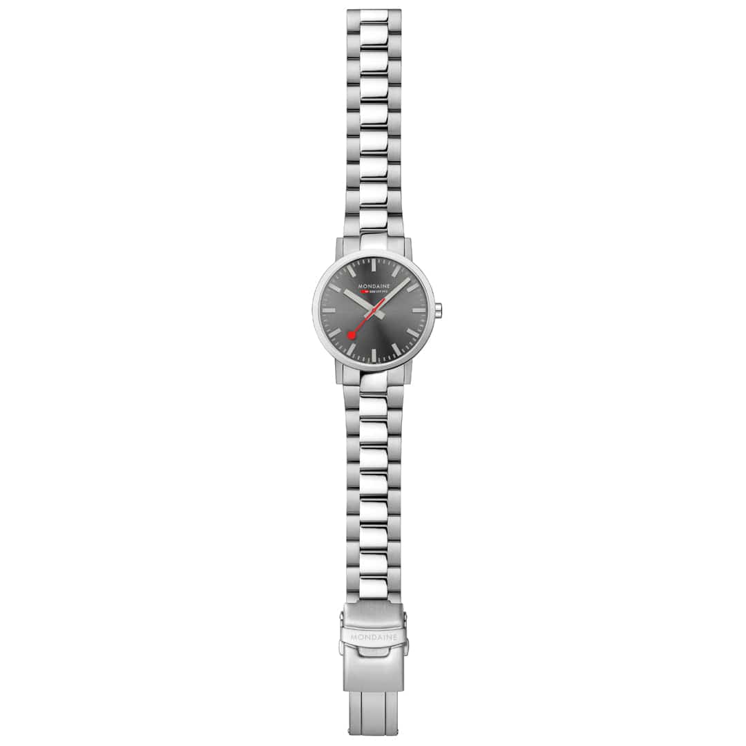 Mondaine Unisex Grey Classic 40mm Watch