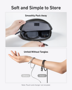 Anker Nano Charger (45W, Smart Display, 180° Foldable) and USB-C to USB-C Cable