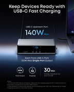 Anker Prime Docking Station (DL7400)  and USB-C to USB-C Cable (Thunderbolt 4 Compatible)