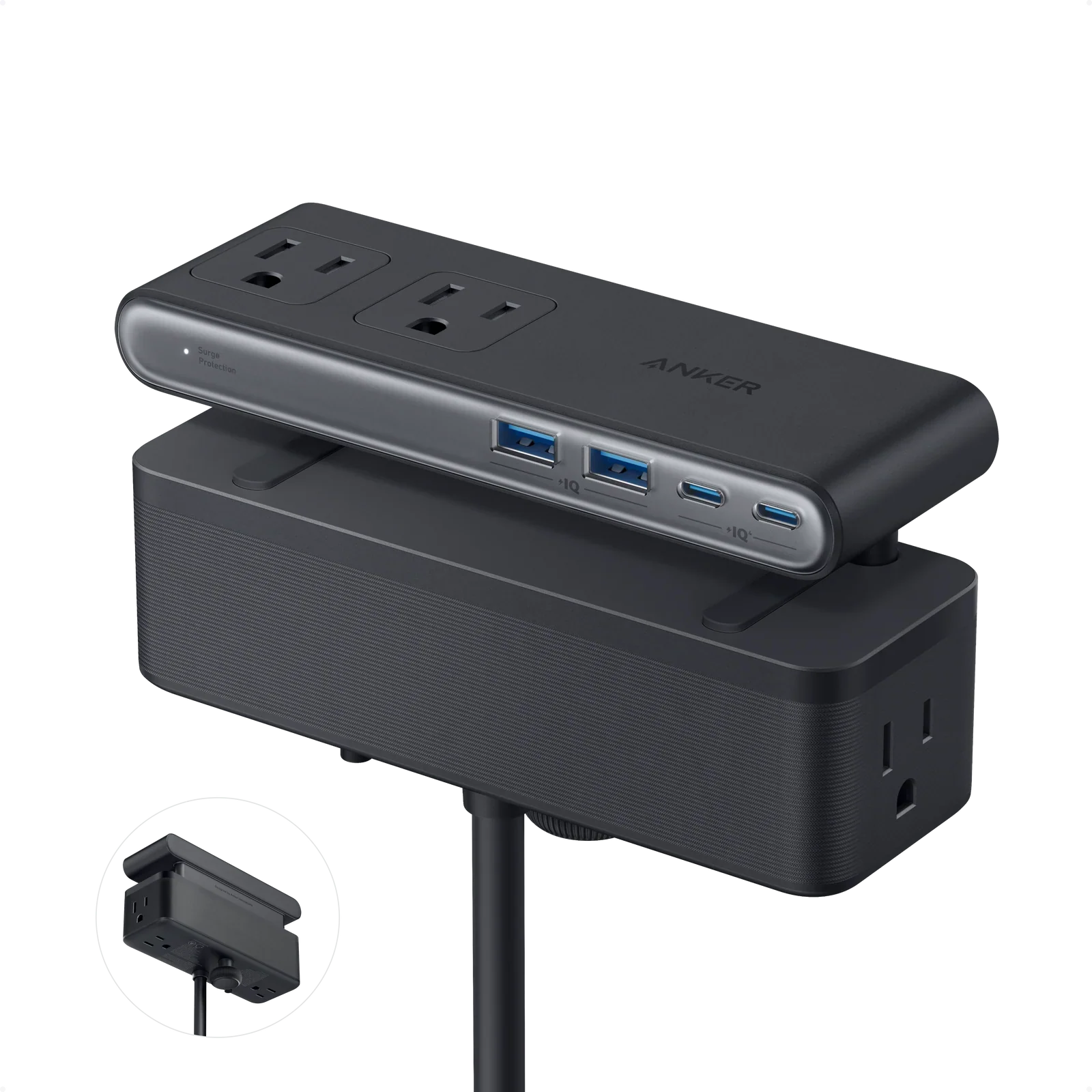 Anker Nano Power Strip (10-in-1, 70W, Clamp)