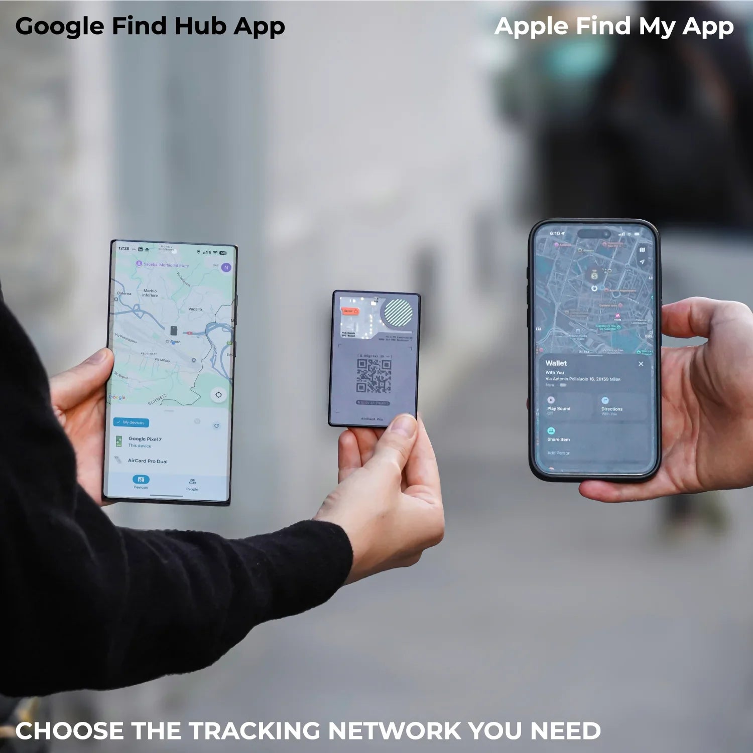 AirCard™ Pro Dual - Apple+Android Ultra-thin Bluetooth Tracker