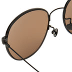 Ann Demeulemeester Sunglasses Oval Black and Brown