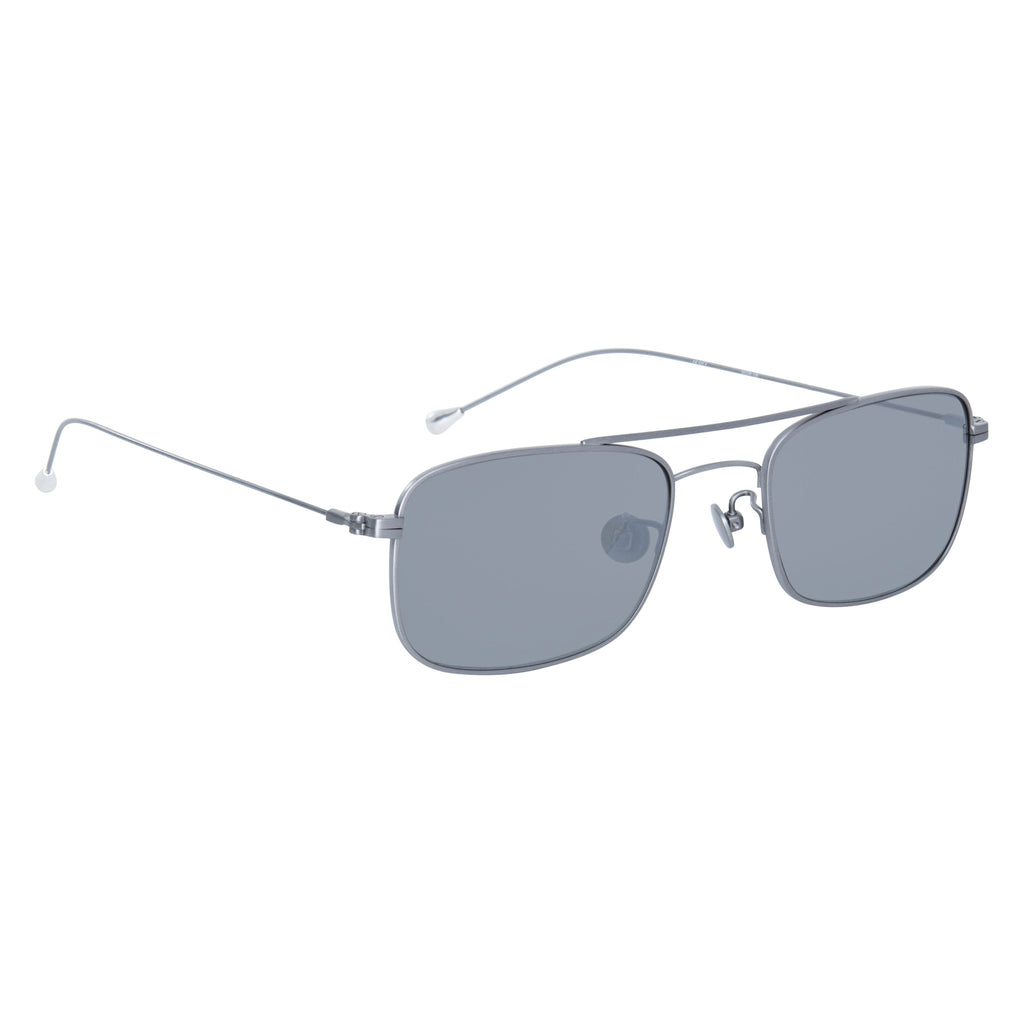 Ann Demeulemeester Sunglasses Rectangular Antique Aviator White Gold & Silver Mirror
