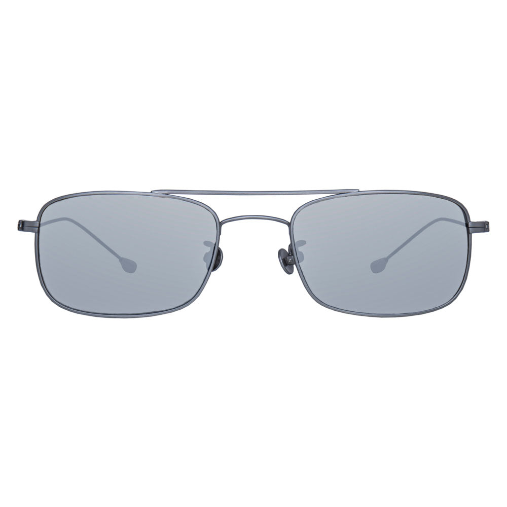 Ann Demeulemeester Sunglasses Rectangular Antique Aviator White Gold & Silver Mirror