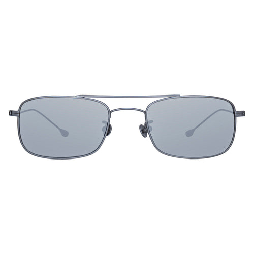 Ann Demeulemeester Sunglasses Rectangular Antique Aviator White Gold & Silver Mirror