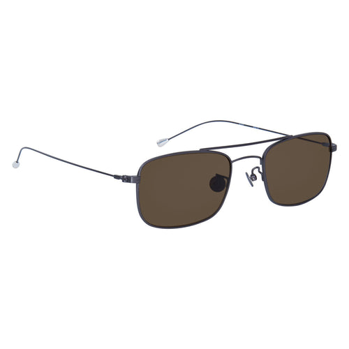 Ann Demeulemeester Sunglasses Rectangular Antique Aviator Silver and Brown