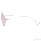 Ann Demeulemeester x Linda Farrow Silver/Pink Sunglasses