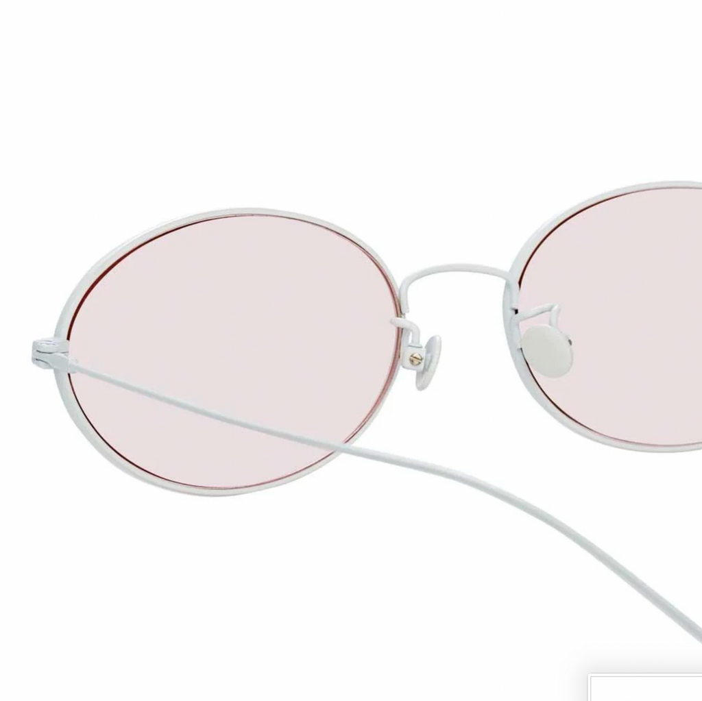 Ann Demeulemeester x Linda Farrow Silver/Pink Sunglasses