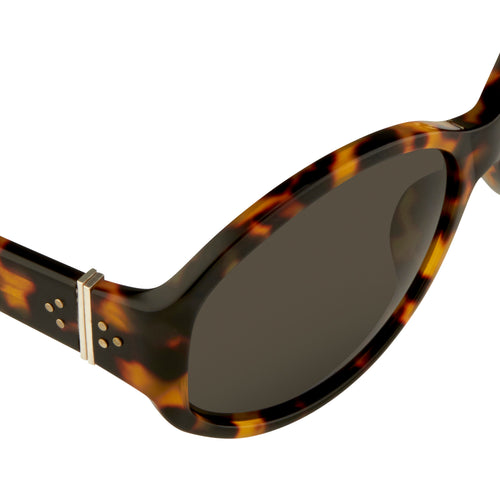 Ann Demeulemeester Ladies Sunglasses Oversized Tortoise Shell and Grey
