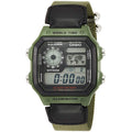 Casio Watch Digital World Time Illuminator Green Nato