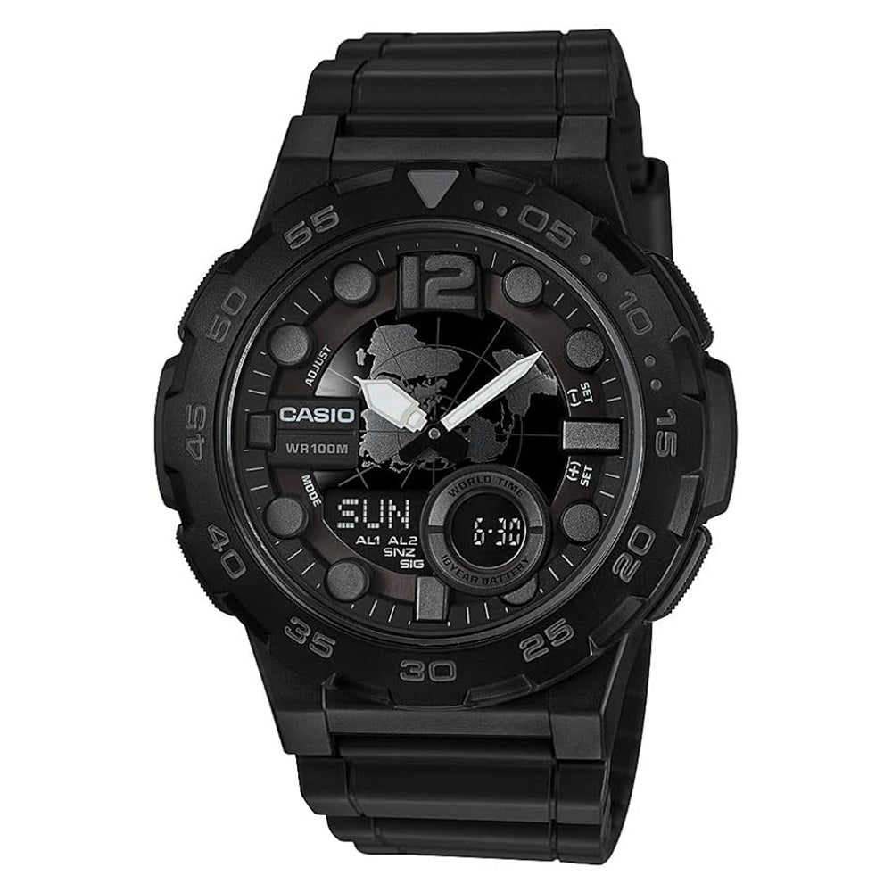 Casio World Time Watch Black