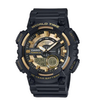 Casio Men's Watch World Time Telememo Gold/Black
