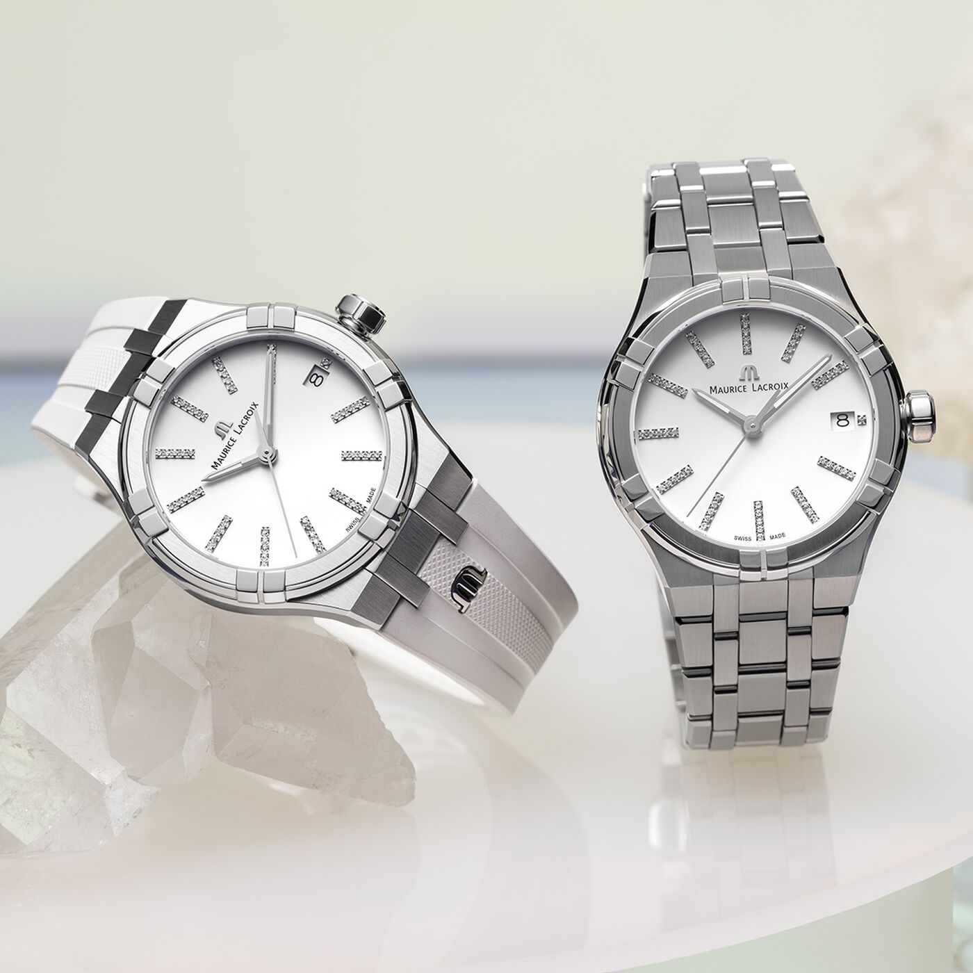 Maurice Lacroix Ladies White Diamond Aikon Watch