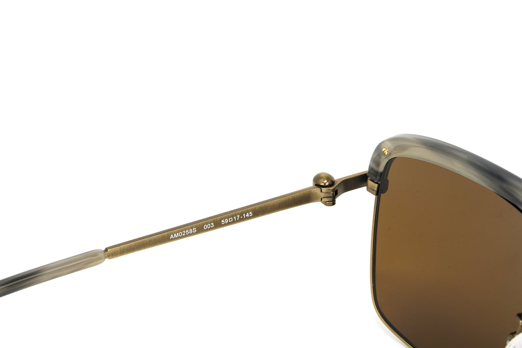 Alexander McQueen Men's Sunglasses Browline Bronze